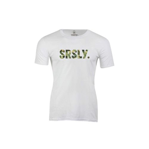 Pánské tričko s maskáčovým nápisem SRSLY