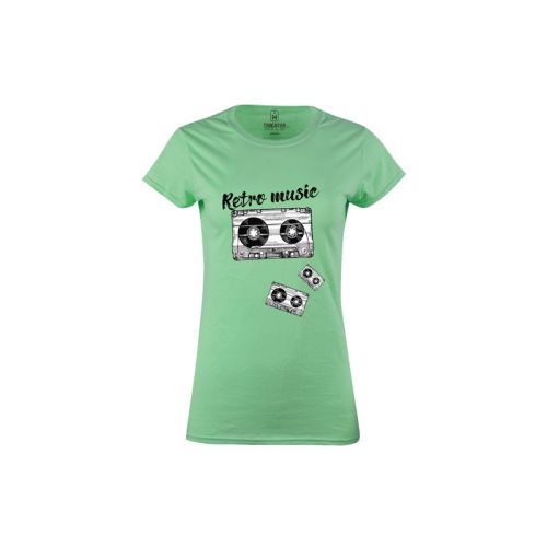 Dámské tričko Retro Kazety mint green