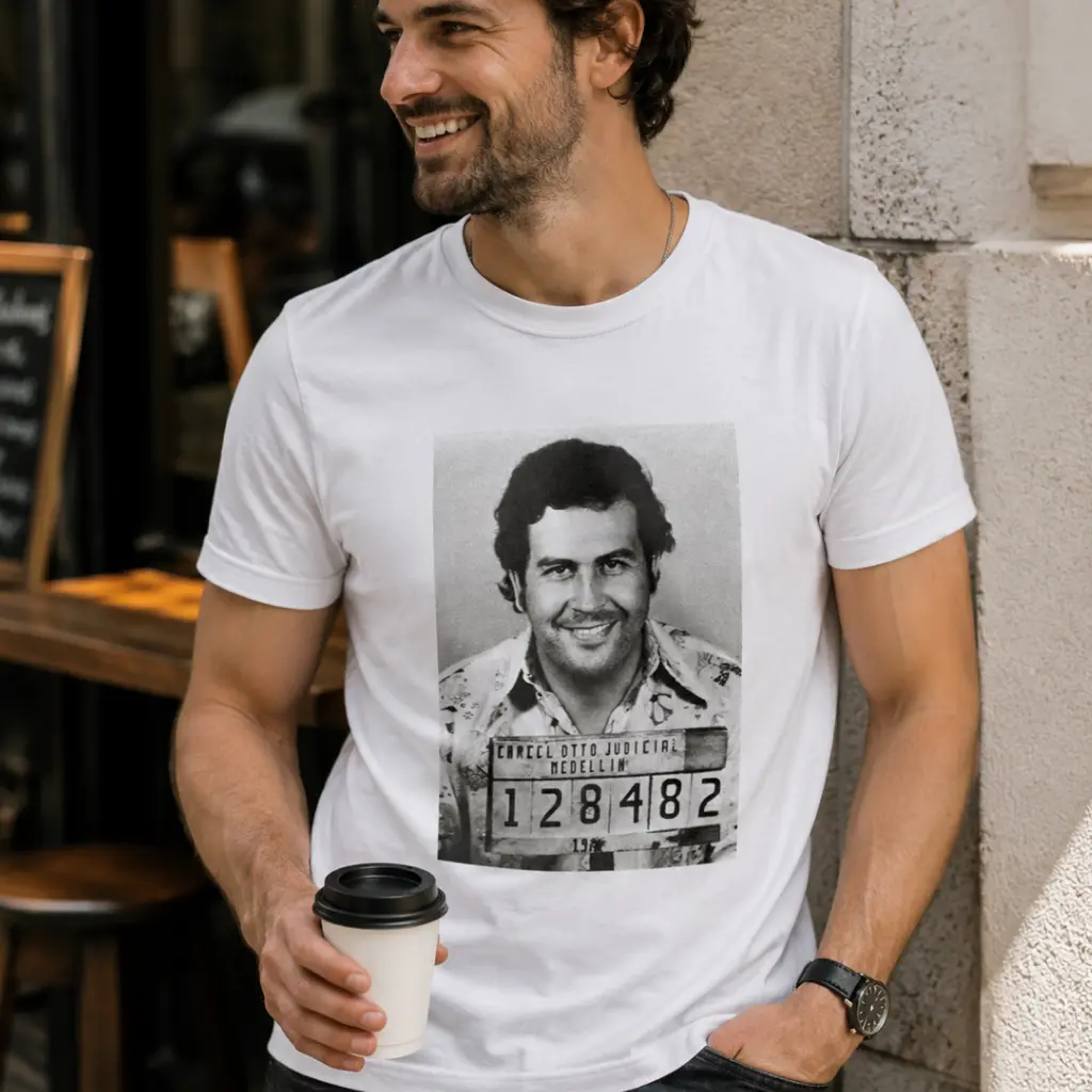 Pánské vtipné tričko s potiskem - PABLO ESCOBAR