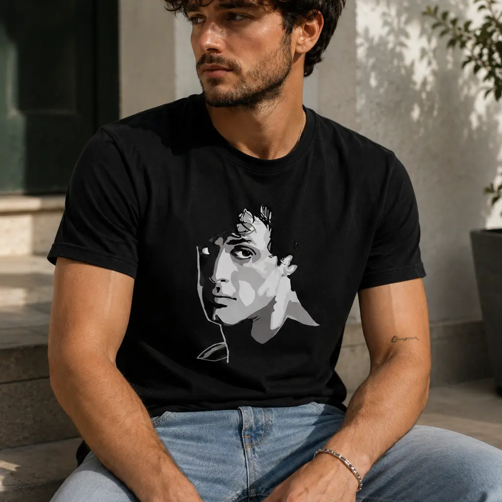 Pánské bavlněné tričko s potiskem - ROCKY BALBOA