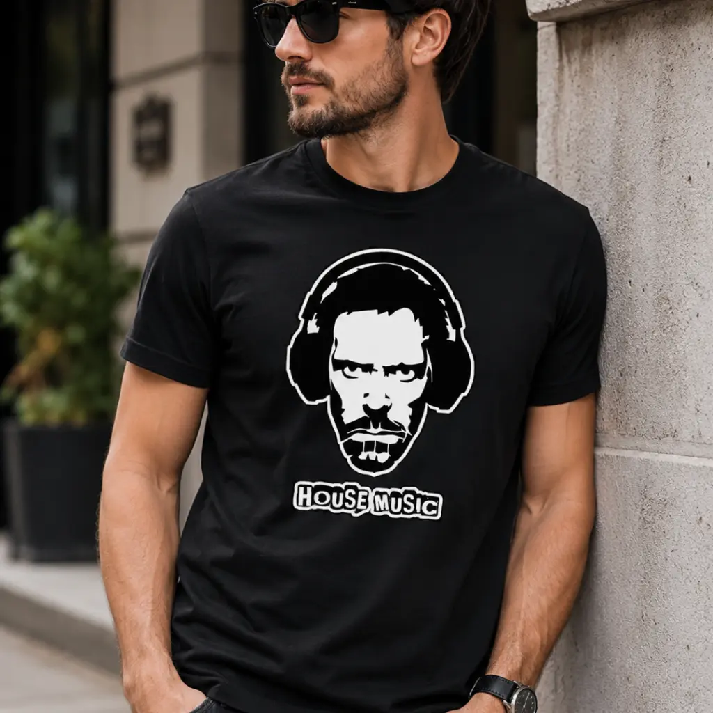 Pánské bavlněné tričko s potiskem - DR. HOUSE