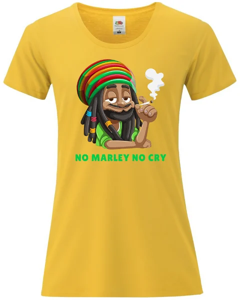 Dámské bavlněné tričko s potiskem - BOB MARLEY
