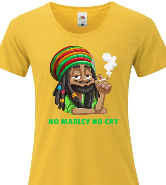 Dámské bavlněné tričko s potiskem - BOB MARLEY