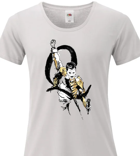 Dámské bavlněné tričko s potiskem - FREDDIE MERCURY