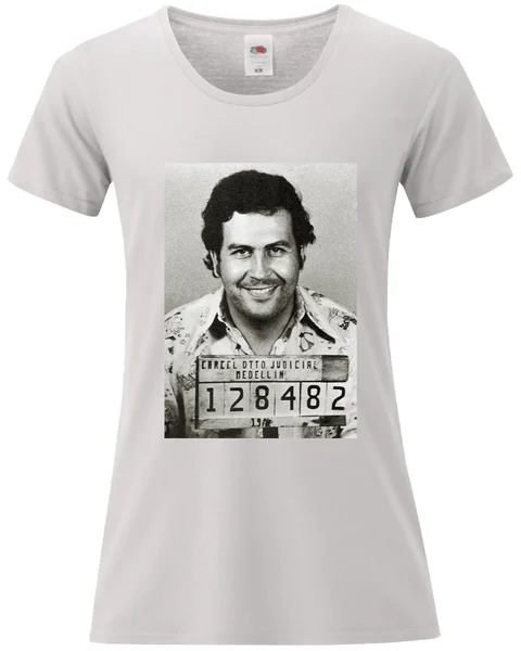 Dámské vtipné tričko s potiskem - PABLO ESCOBAR