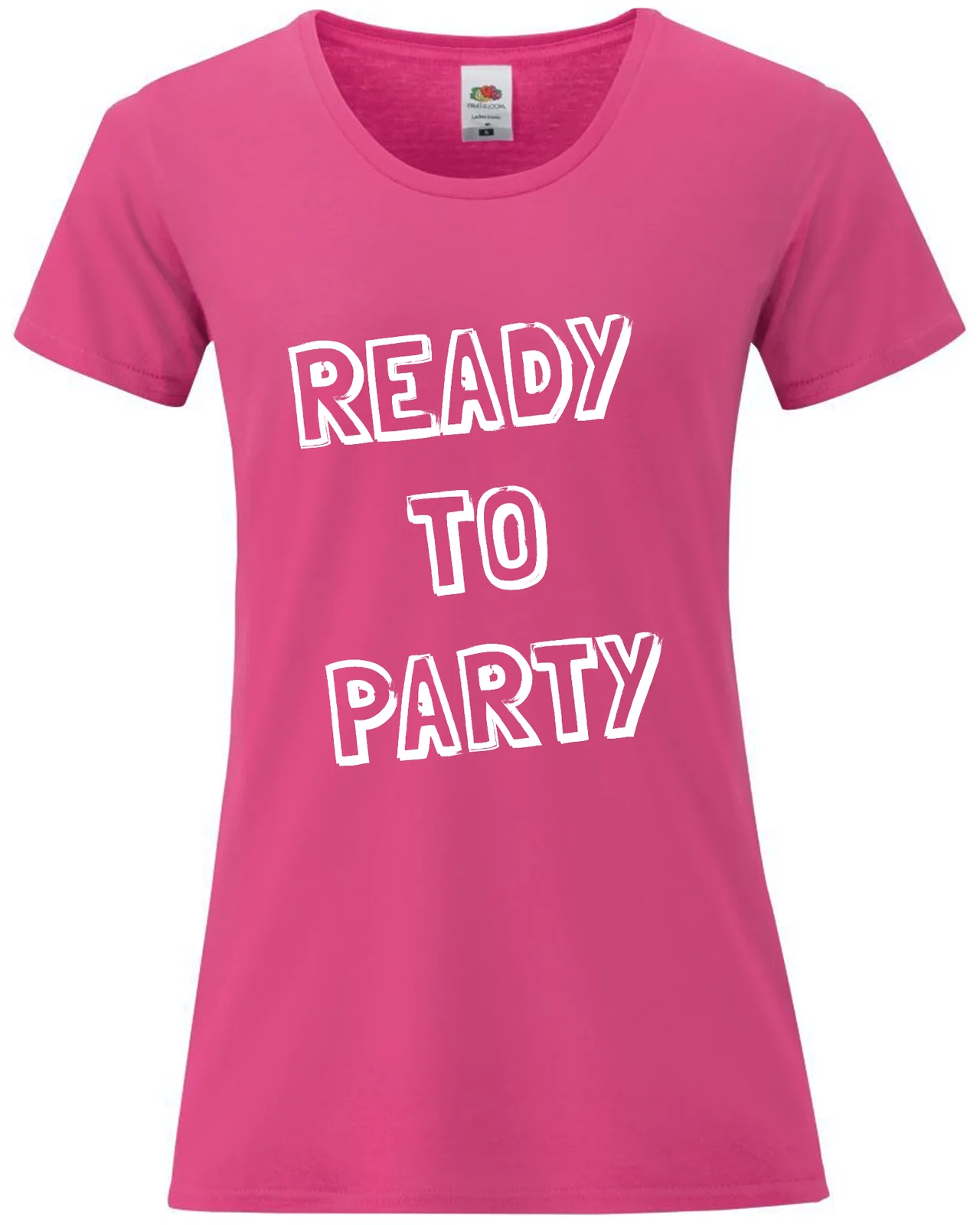 Dámské bavlněné tričko s potiskem - READY TO PARTY
