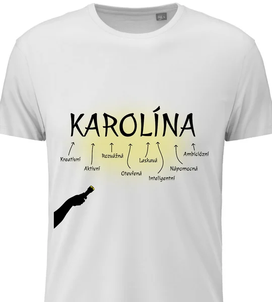 Dámské vtipné tričko s potiskem - VLASTNOSTI - KAROLÍNA