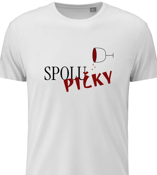 Dámské bavlněné tričko s potiskem - SPOLUPIČKY
