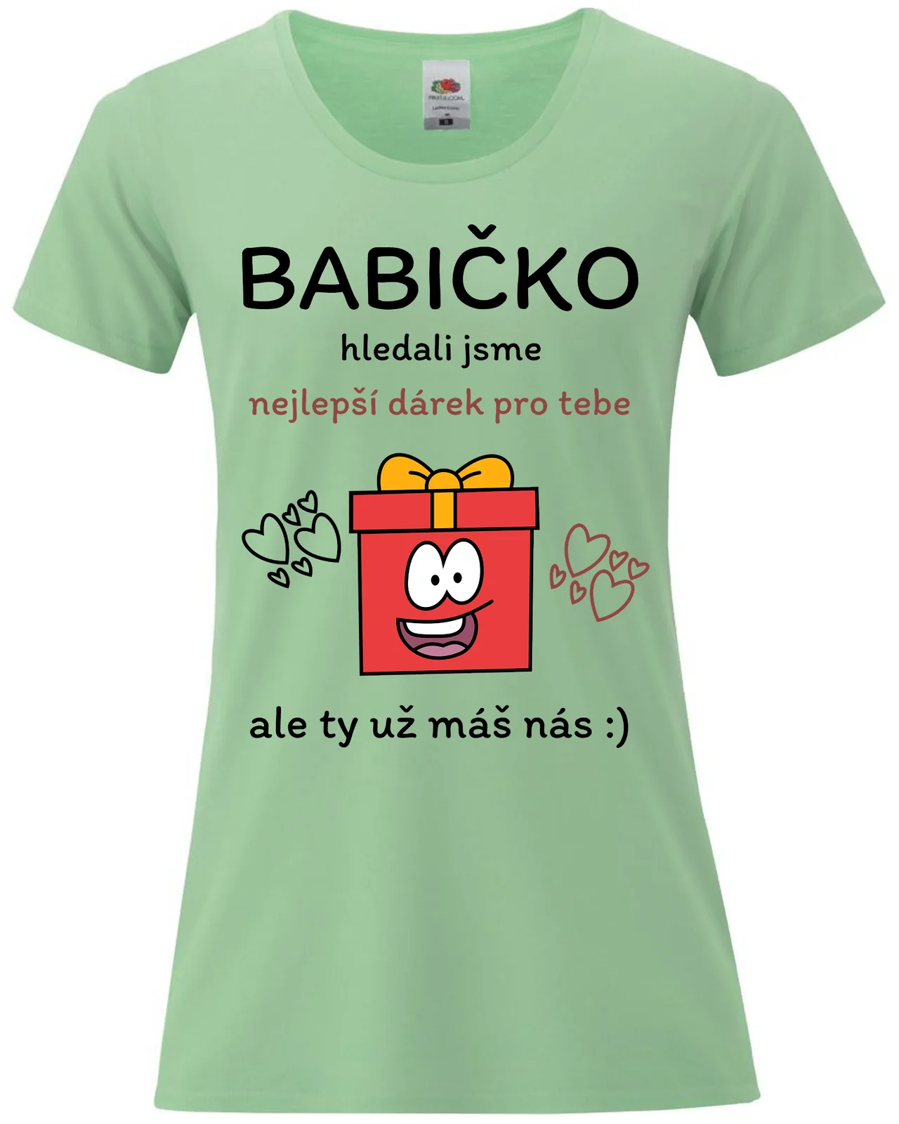 Dámské vtipné tričko - NEJLEPŠÍ DÁREK PRO BABIČKU