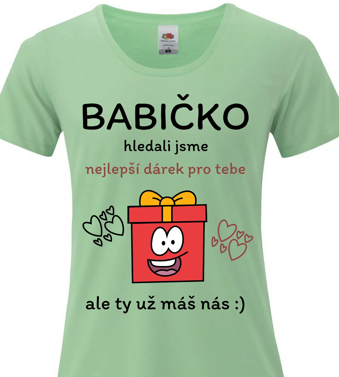 Dámské vtipné tričko - NEJLEPŠÍ DÁREK PRO BABIČKU