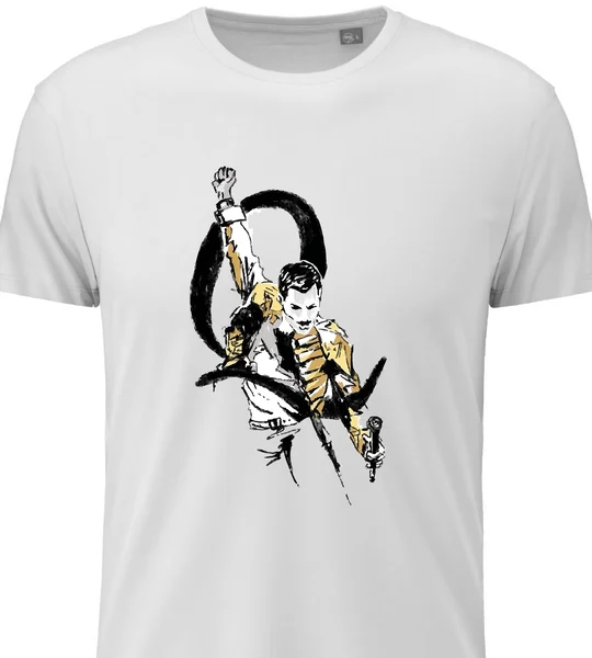 Pánské bavlněné tričko s potiskem - FREDDIE MERCURY