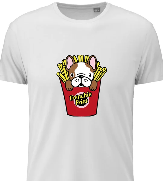 Pánské bavlněné tričko s potiskem - FRENCHIE FRIES 