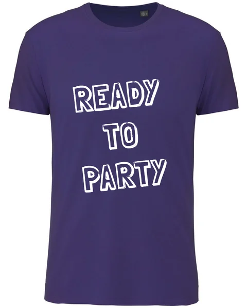 Pánské bavlněné tričko s potiskem - READY TO PARTY