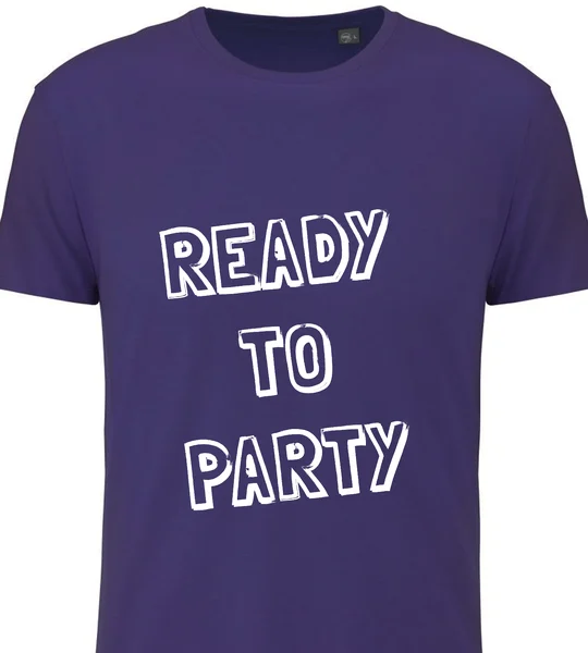 Pánské bavlněné tričko s potiskem - READY TO PARTY