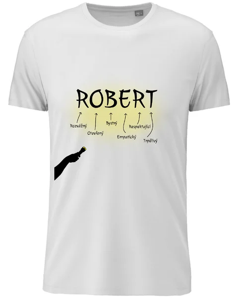 Pánské vtipné tričko s potiskem - VLASTNOSTI - ROBERT
