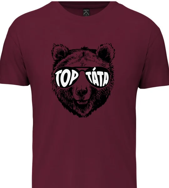 Pánské bavlněné tričko s potiskem - TOP TÁTA 