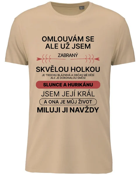 Pánské vtipné tričko - ZABRANÝ SVĚLOU HOLKOU