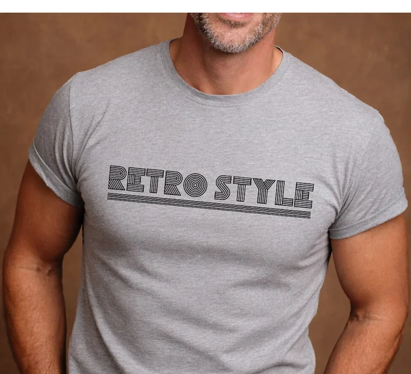 Pánské bavlněné tričko s potiskem - RETRO STYLE