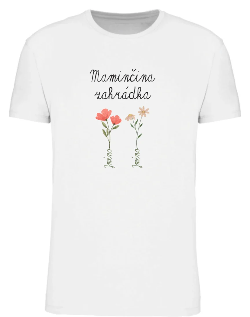 Personalizované dámské tričko - maminčina/babiččina zahrádka