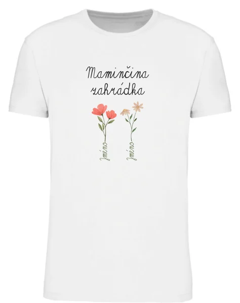 Personalizované dámské tričko - maminčina/babiččina zahrádka