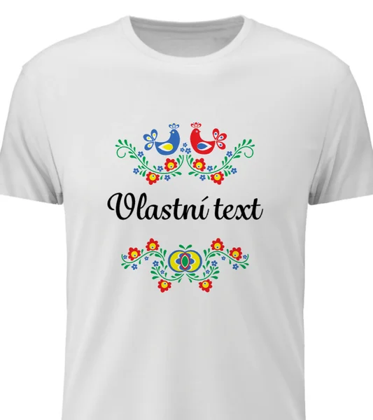 Personalizované dámské tričko s folklórním vzorem