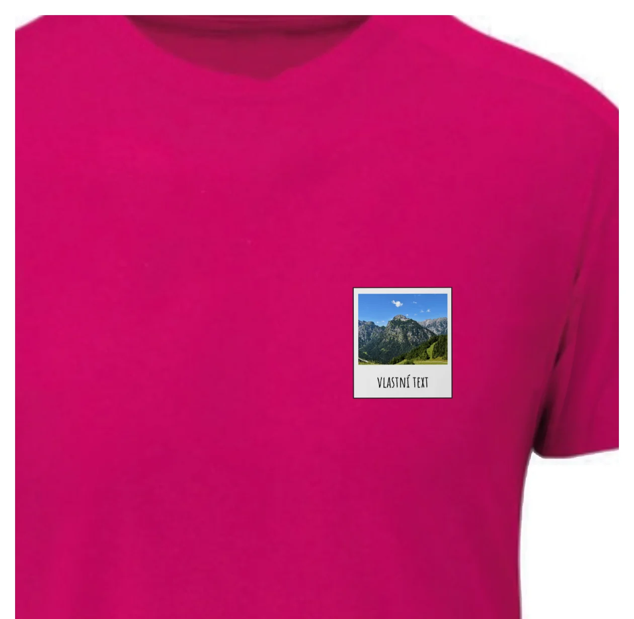 Personalizované dámské tričko s vlastní fotkou - Polaroid styl