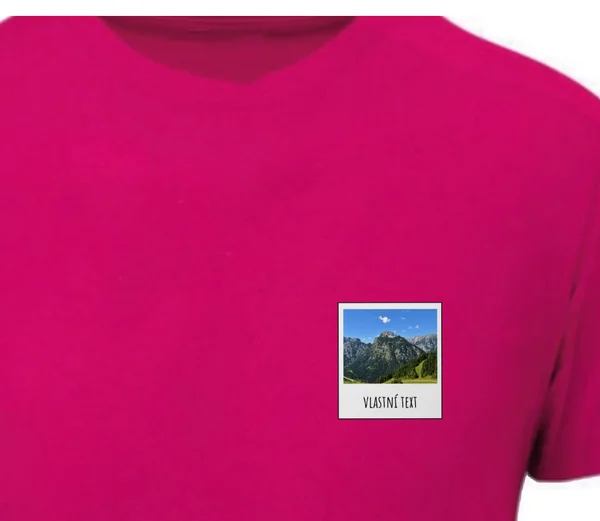 Personalizované dámské tričko s vlastní fotkou - Polaroid styl