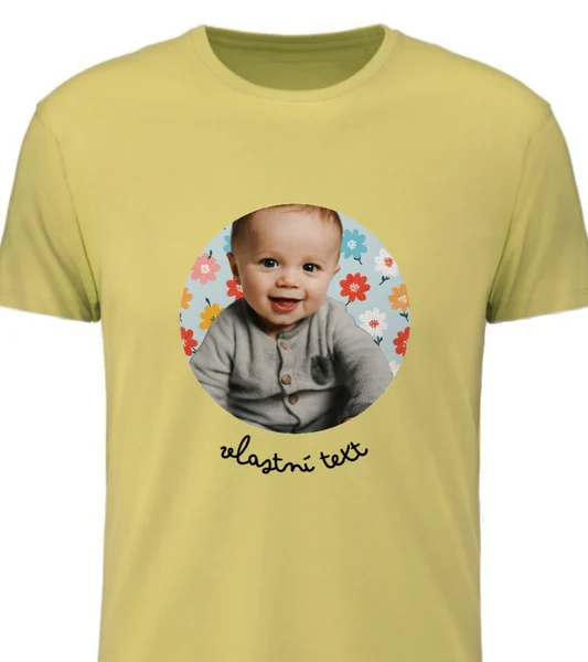 Personalizované dámské tričko s výřezem fotky na podkladu
