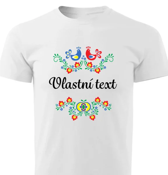 Personalizované pánské tričko s folklórním vzorem