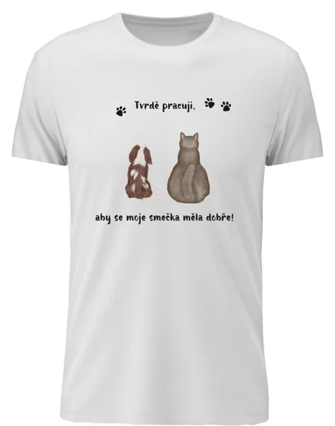 Personalizované pánské tričko s ilustrací zvířátek
