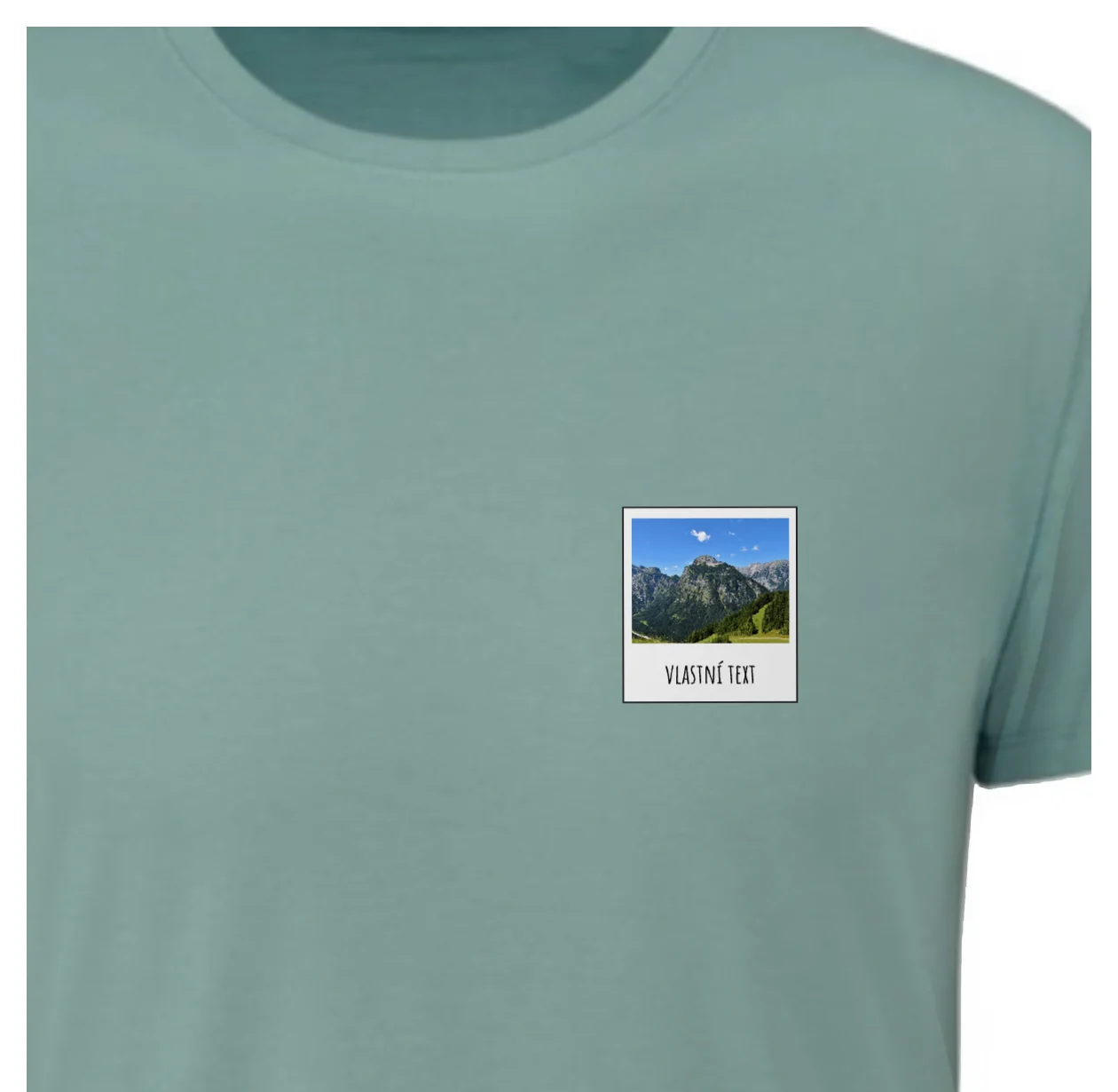 Personalizované pánské tričko s vlastní fotkou - Polaroid styl