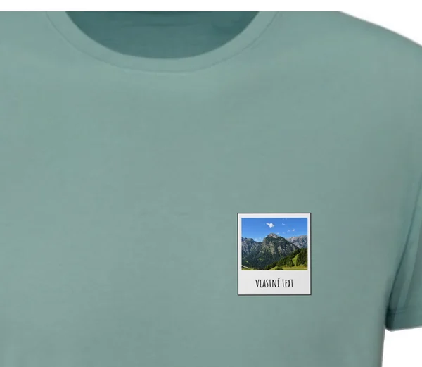 Personalizované pánské tričko s vlastní fotkou - Polaroid styl