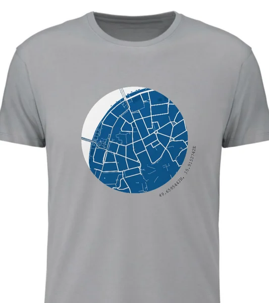 Personalizované pánské tričko s vlastním potiskem - Mapa