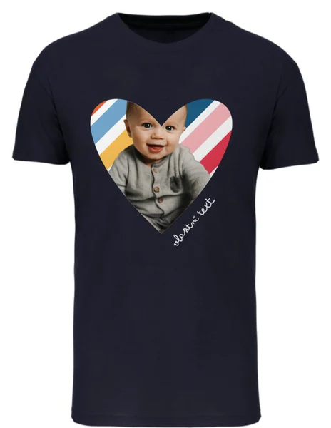 Personalizované pánské tričko s výřezem fotky na podkladu
