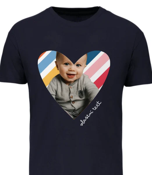 Personalizované pánské tričko s výřezem fotky na podkladu