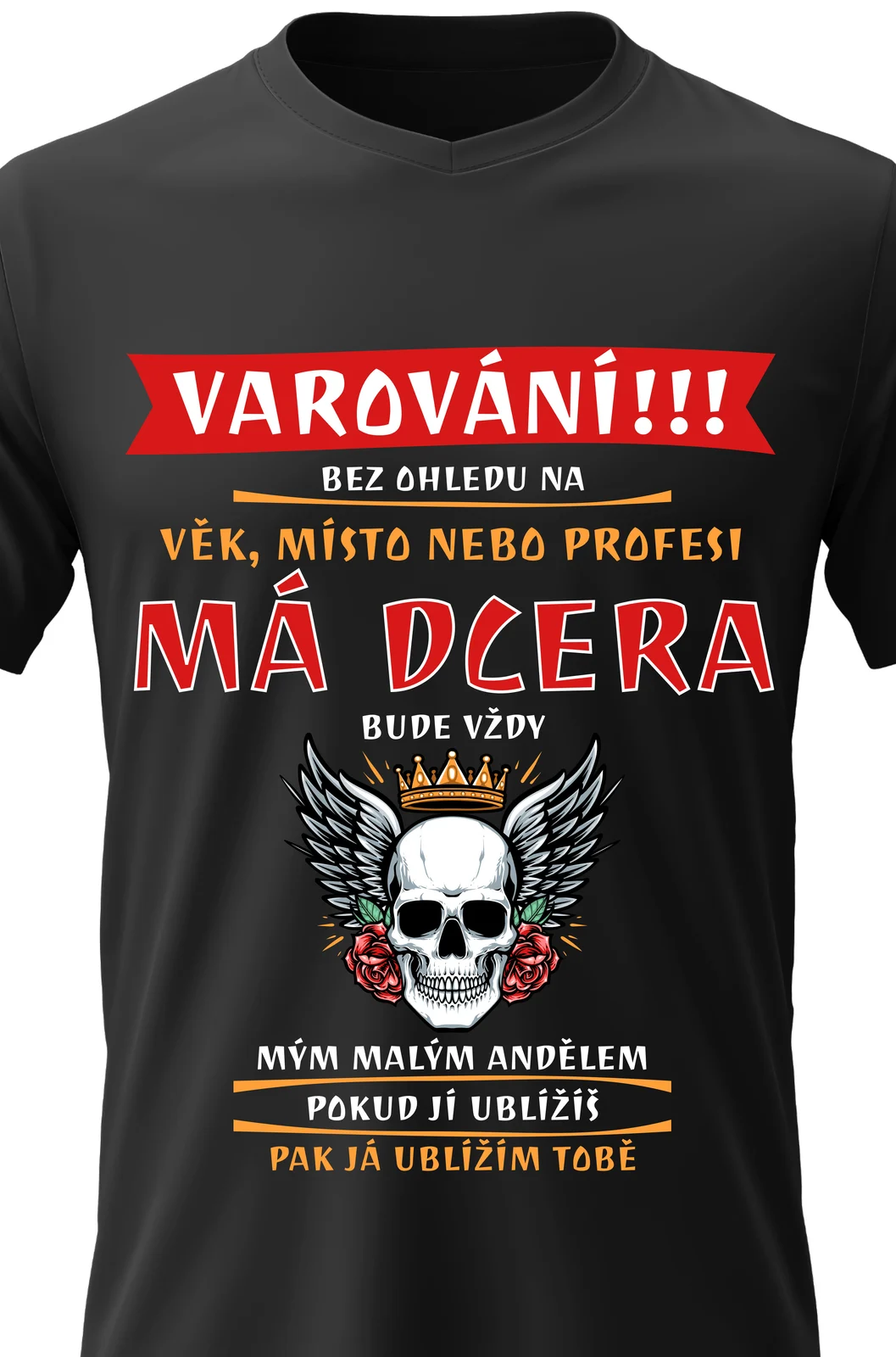 Foto 2 Pánské vtipné tričko - MÁ DCERA BUDE VŽDY MÝM MALÝM ANDĚLEM