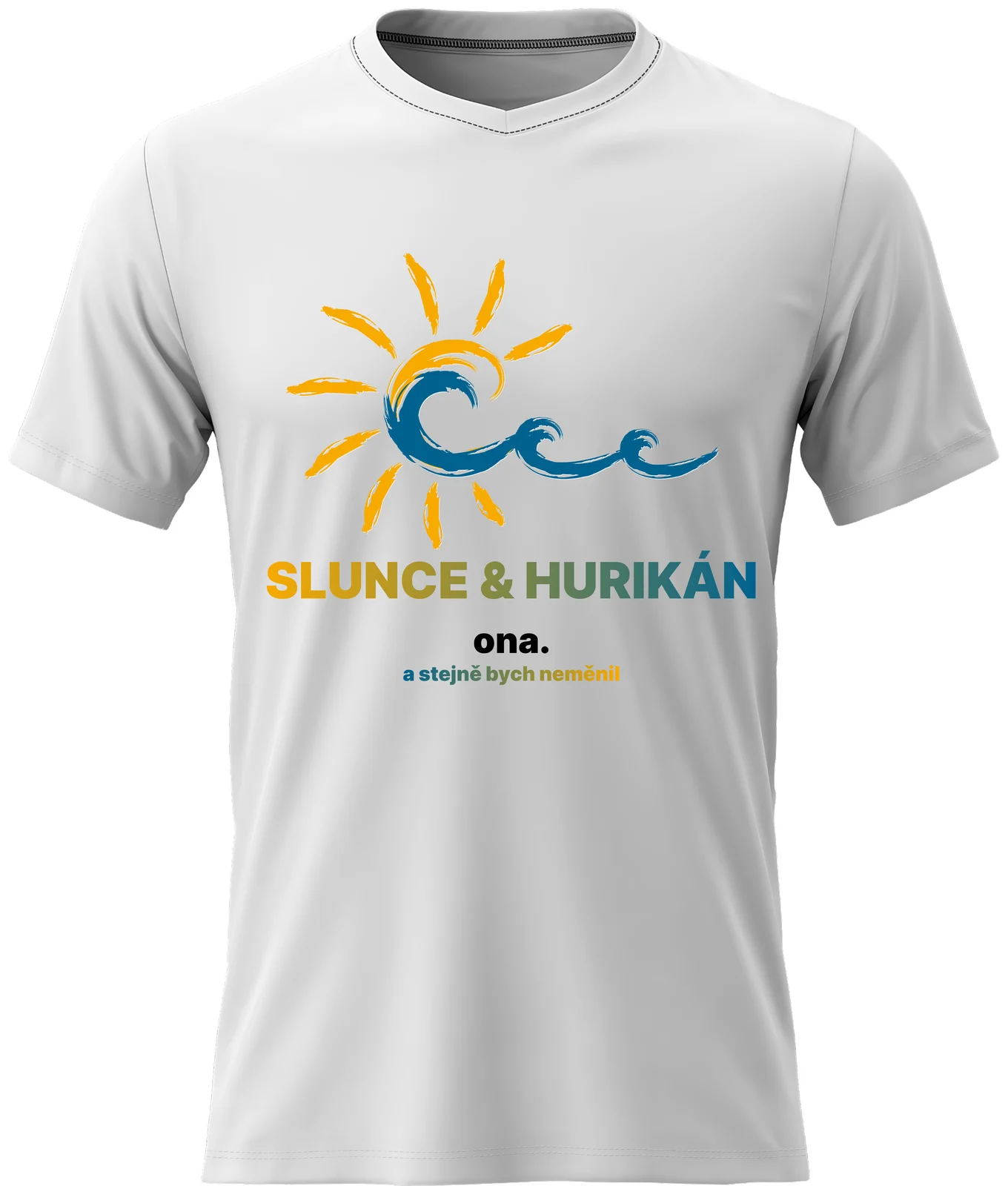 Pánské vtipné tričko - SLUNCE & HURIKÁN 