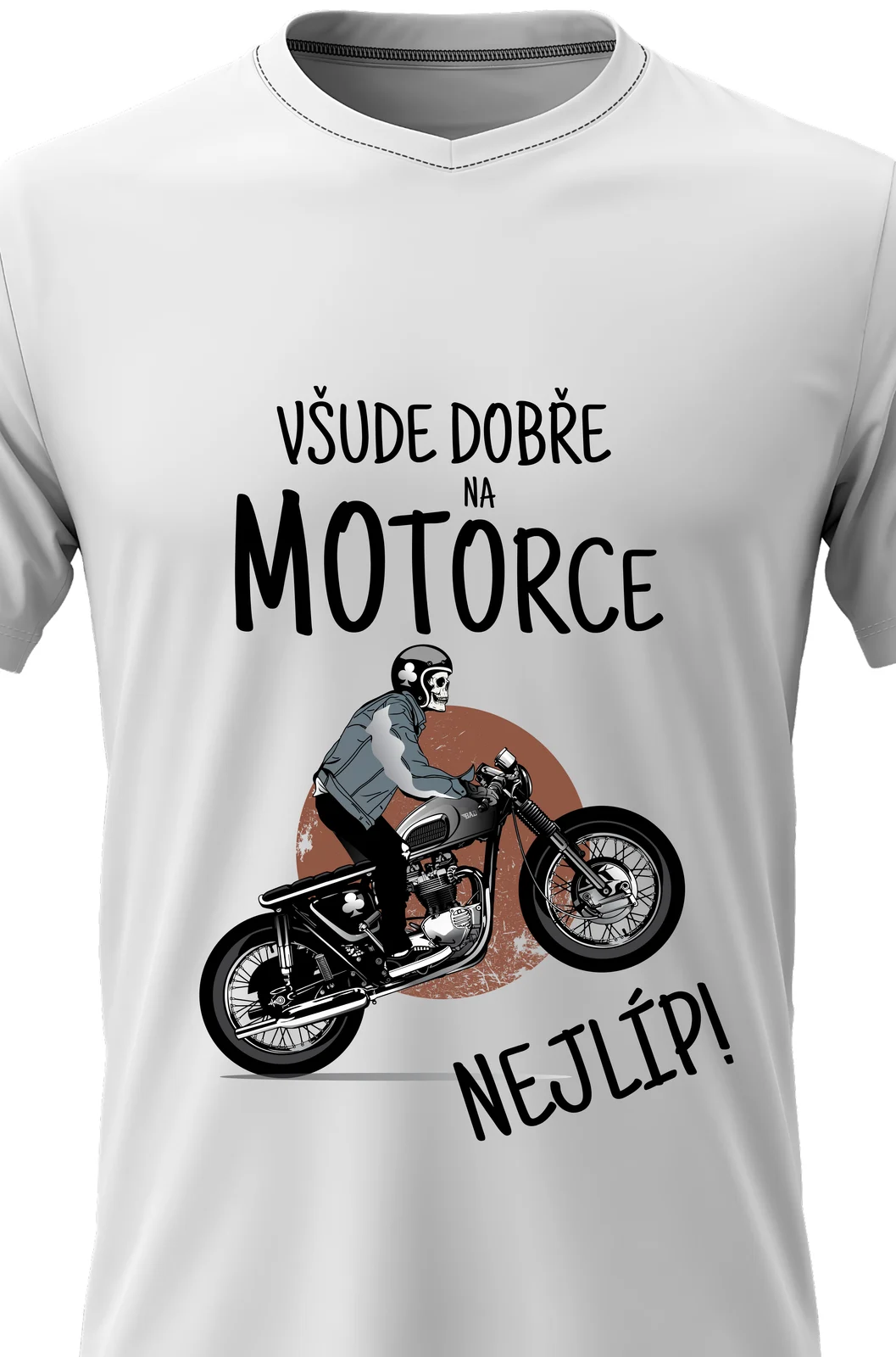 Foto 2 Dámské vtipné tričko - VŠUDE DOBŘE NA MOTORCE NEJLÍP!