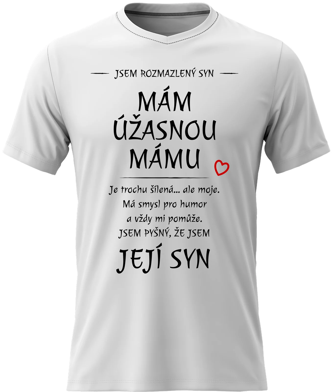 Pánské vtipné tričko - MÁM ÚŽASNOU MÁMU 