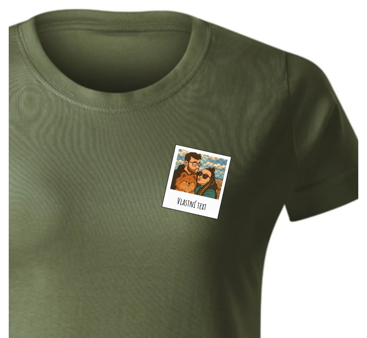 Personalizované dámské tričko s vlastní fotkou - Polaroid styl