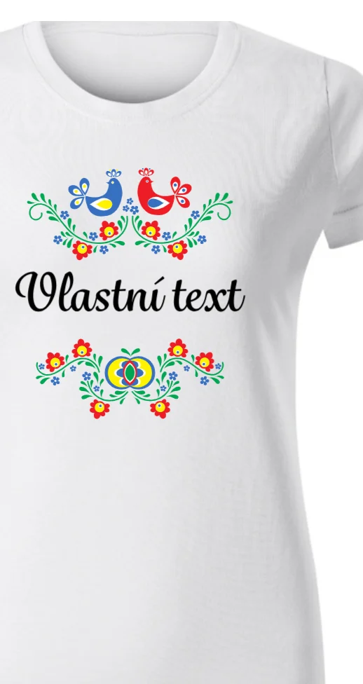 Foto 2 Personalizované dámské tričko s folklórním vzorem