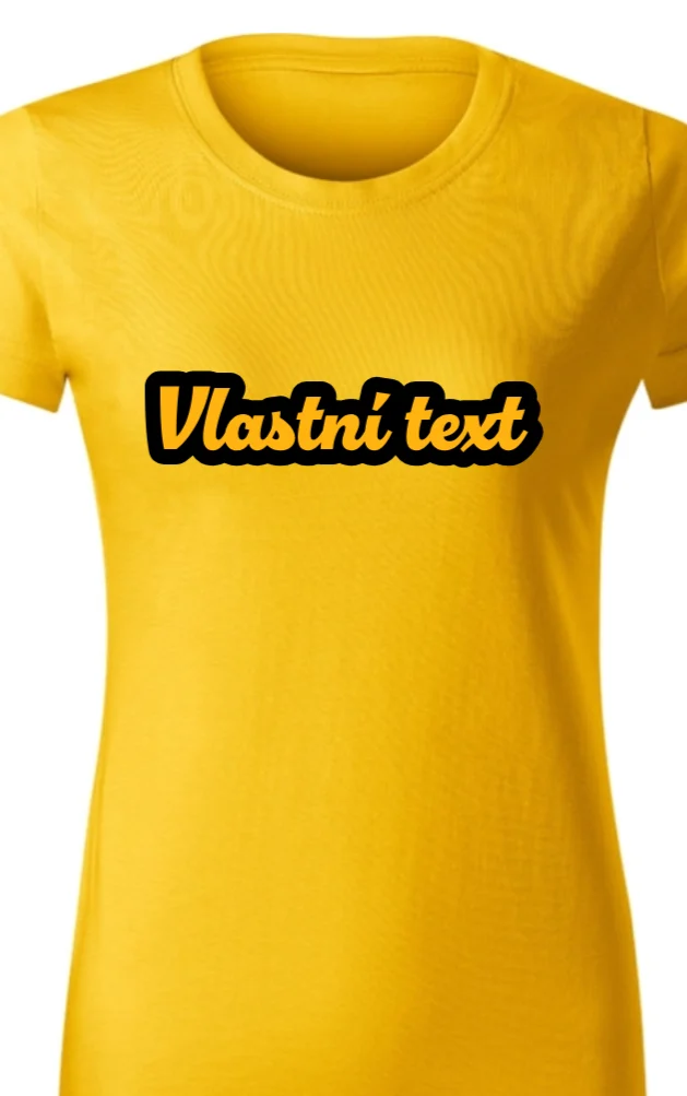 Foto 2 Personalizované dámské tričko s vlastním nápisem - Obtažený text