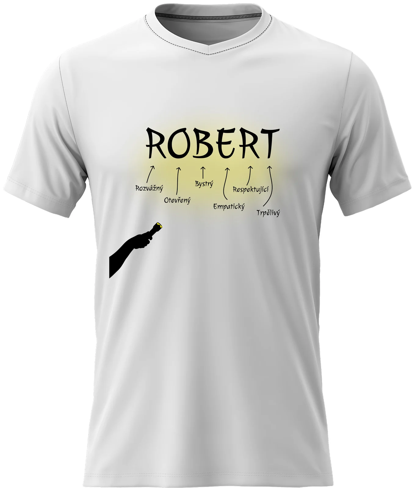Pánské vtipné tričko s potiskem - VLASTNOSTI - ROBERT
