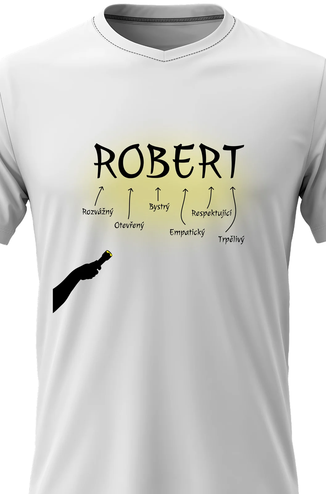 Foto 2 Pánské vtipné tričko s potiskem - VLASTNOSTI - ROBERT