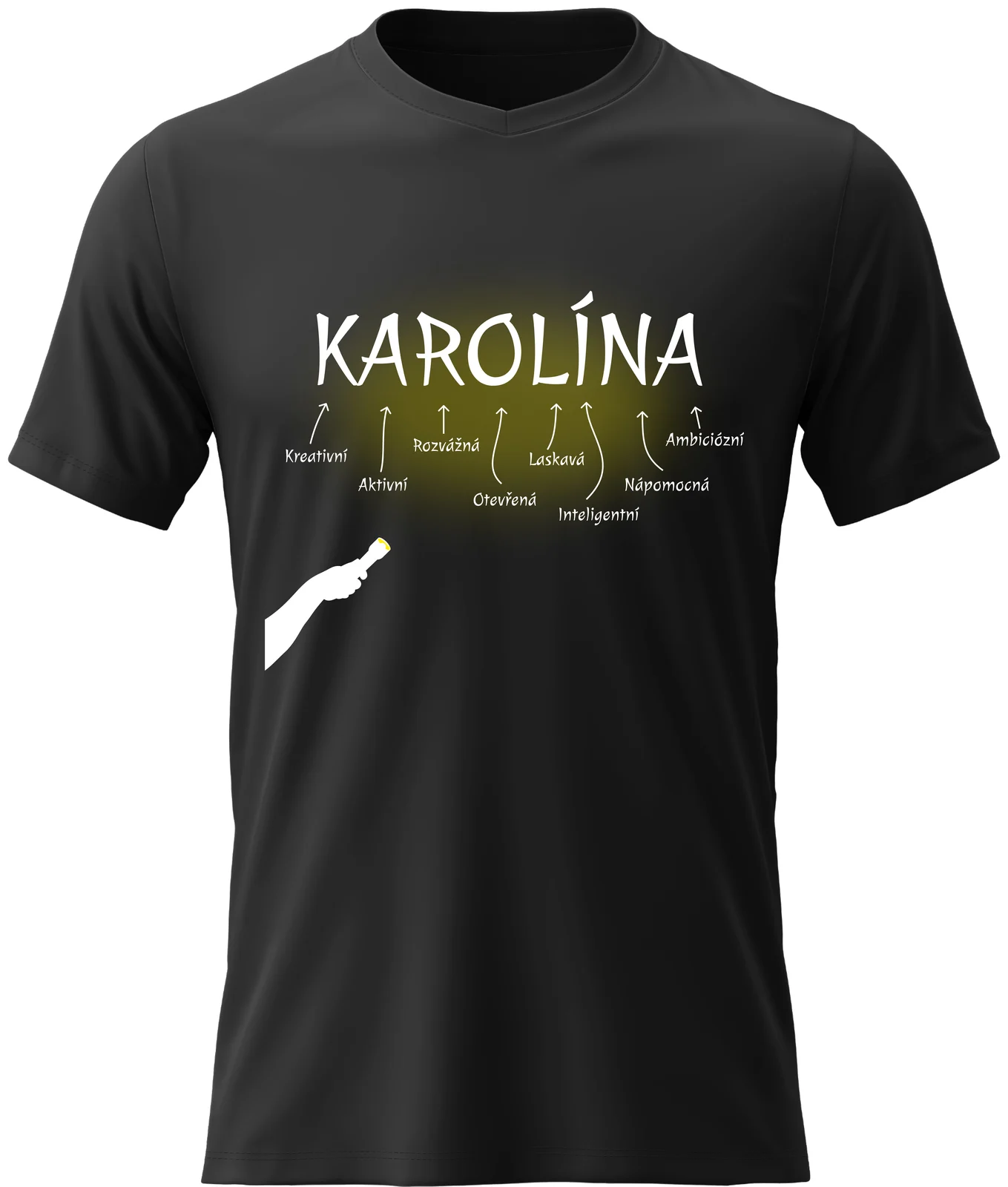 Dámské vtipné tričko s potiskem - VLASTNOSTI - KAROLÍNA