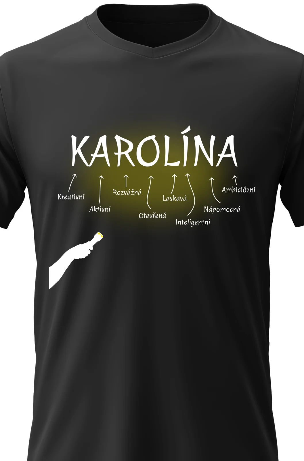 Foto 2 Dámské vtipné tričko s potiskem - VLASTNOSTI - KAROLÍNA