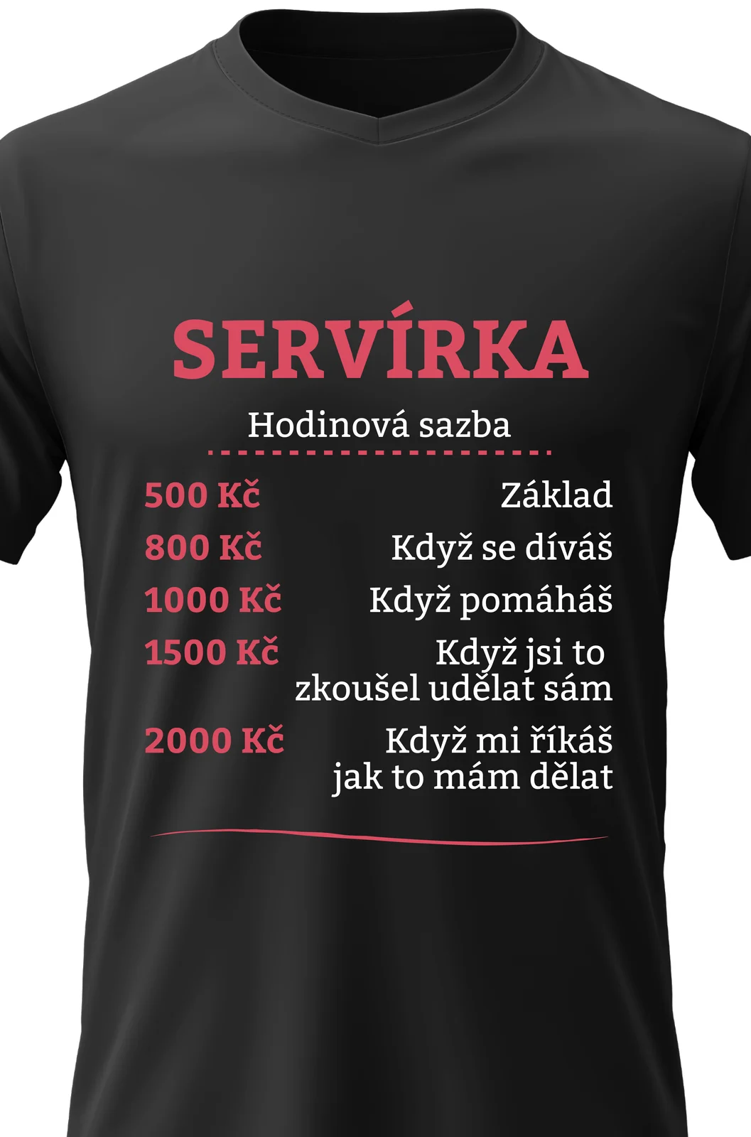 Foto 2 Dámské vtipné tričko - HODINOVÁ SAZBA SERVÍRKA