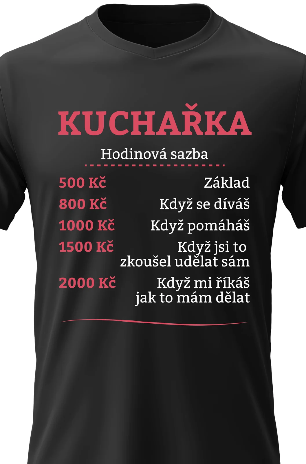 Foto 2 Dámské vtipné tričko - HODINOVÁ SAZBA KUCHAŘKA