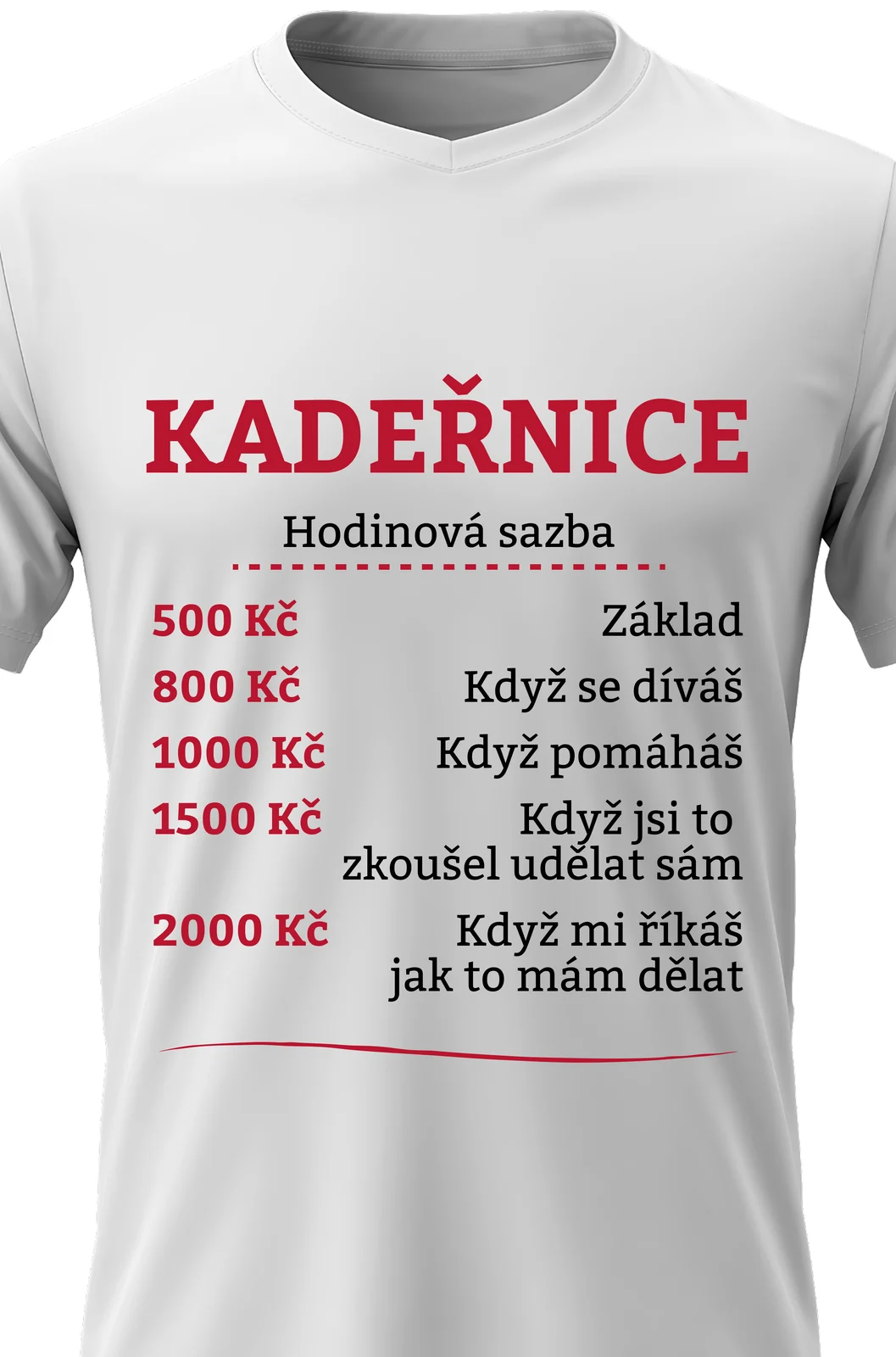 Foto 2 Dámské vtipné tričko - HODINOVÁ SAZBA KADEŘNICE