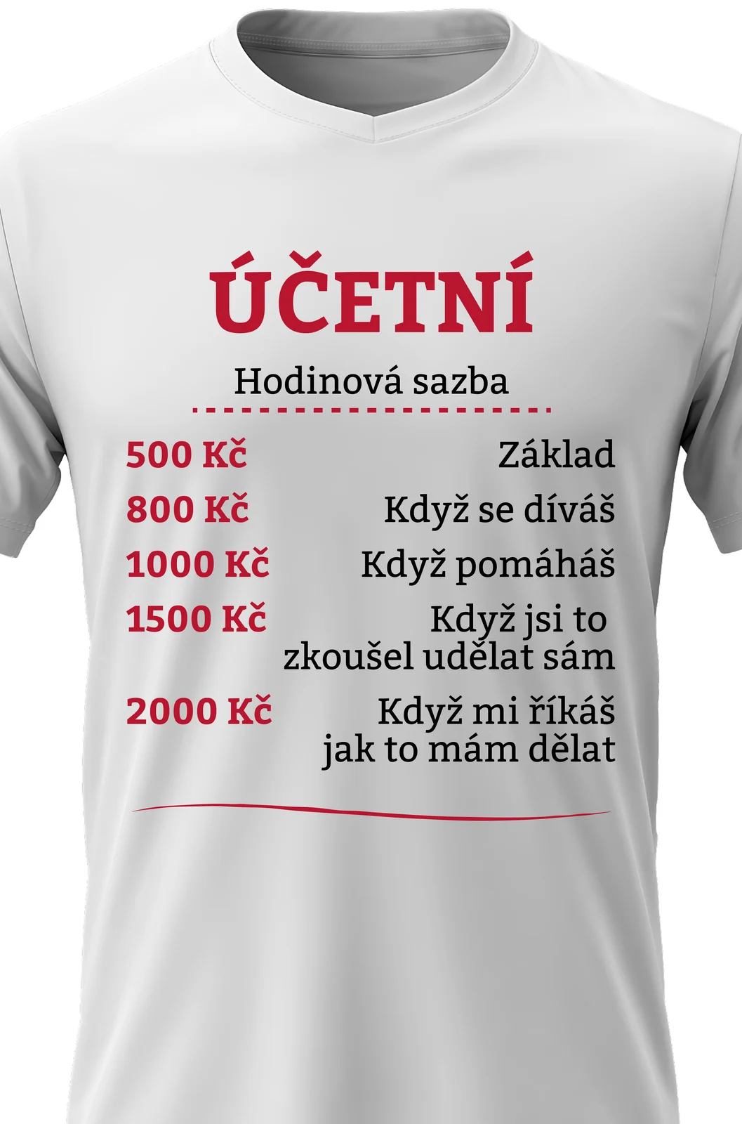 Foto 2 Dámské vtipné tričko - HODINOVÁ SAZBA ÚČETNÍ